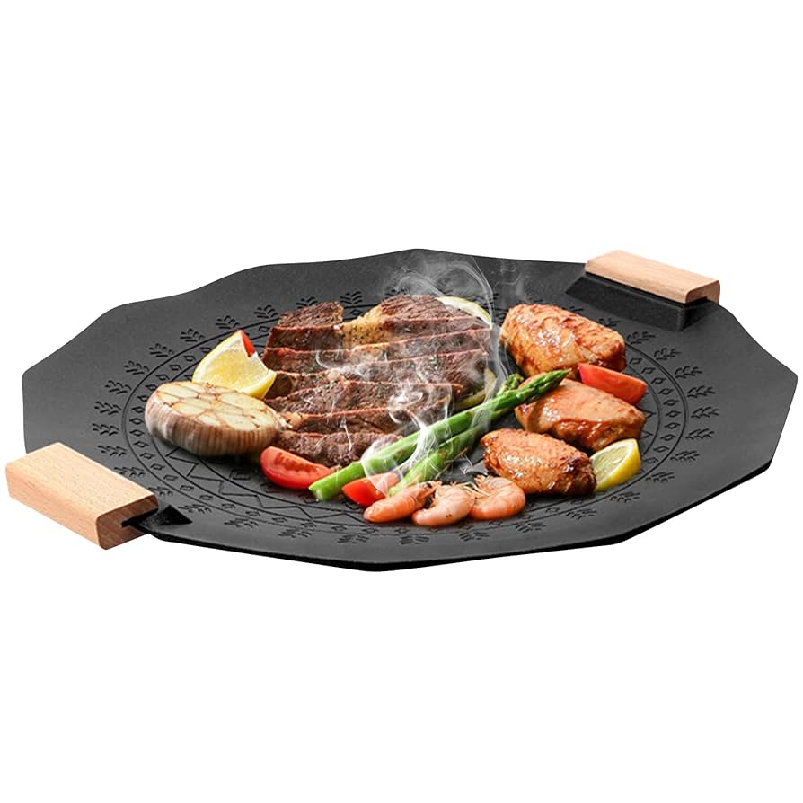 peak 鋳鉄グリルプレート　グリドル　焼肉 Amazon | 焼肉プレート グリドル パン デュアル ハンドル 鋳鉄